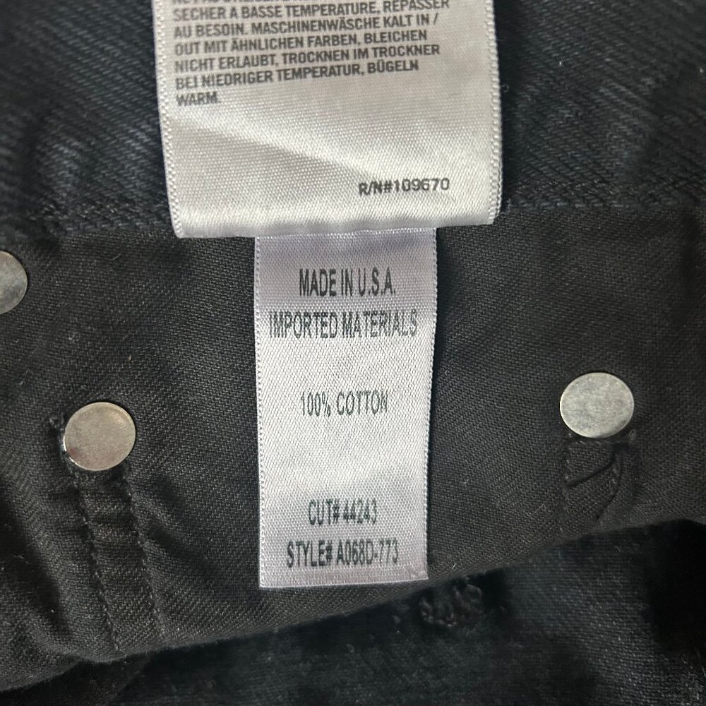 AGOLDE Parker Raw Hem Black Distressed Denim Mini Skirt Women's Size 25 - Picture 6 of 9